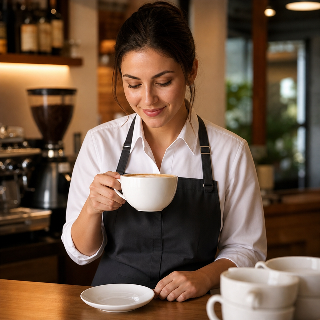 Porcelain Cappuccino Cups 341ml for Restaurants & Cafés (Pack of 6)