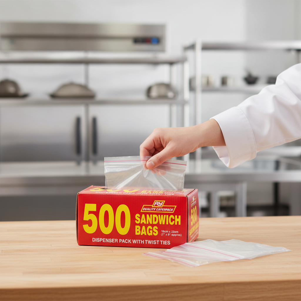 Freezer-Safe Polyethylene Sandwich Bags 180mm for Food Storage (Pack of 500)