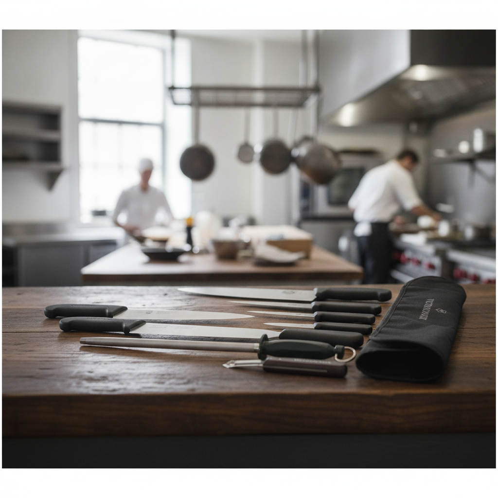 Ice-Tempered High Carbon Stainless Steel 7-Piece Knife Set for Chefs