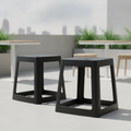 Polypropylene High Stools in Traffic Black 445x400mm for Indoor & Outdoor Use (Pack of 2)