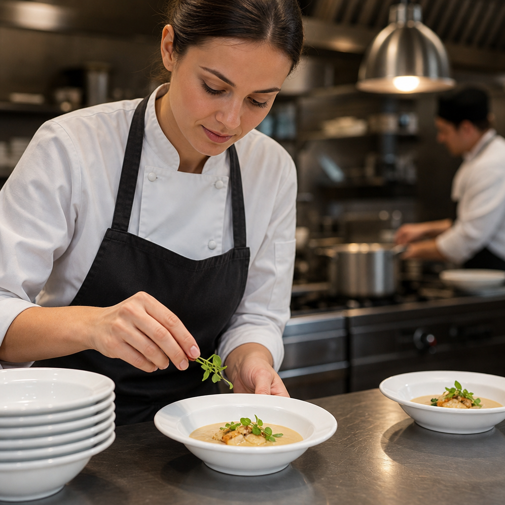 Rimmed Bowls 165mm Porcelain for Professional Catering (Pack of 6)