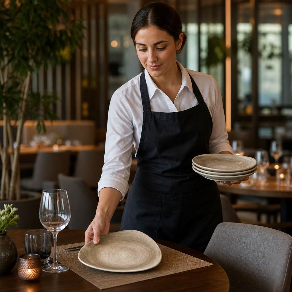 Plates 254mm Porcelain for Restaurants & Cafés (Pack of 12)