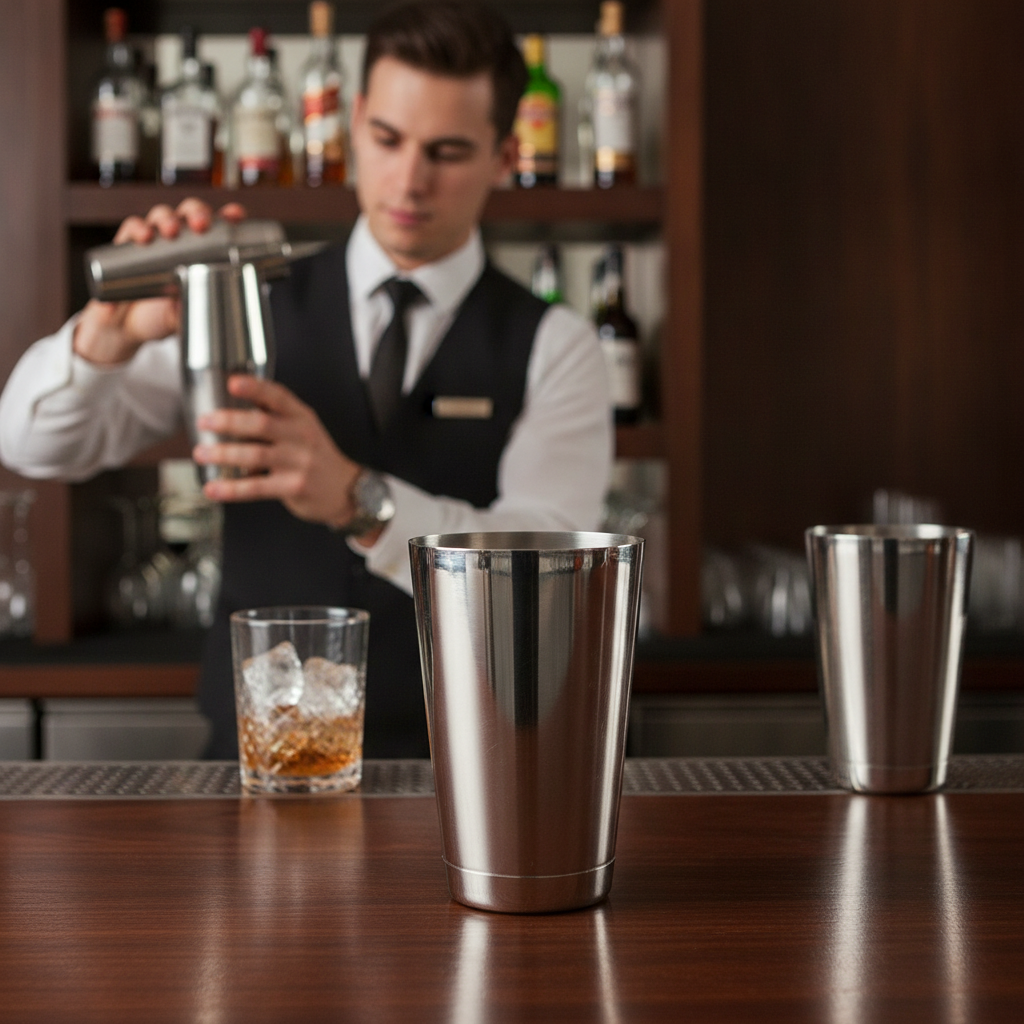 Stainless Steel Boston Can 500ml for Cocktail Preparation
