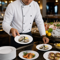 Plates 170mm White Vitrified Ceramic for Serving Seafood Dishes (Pack of 12)