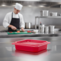 Polypropylene Seal Lid Red 1/6 GN for Food Safety (Pack of 1)