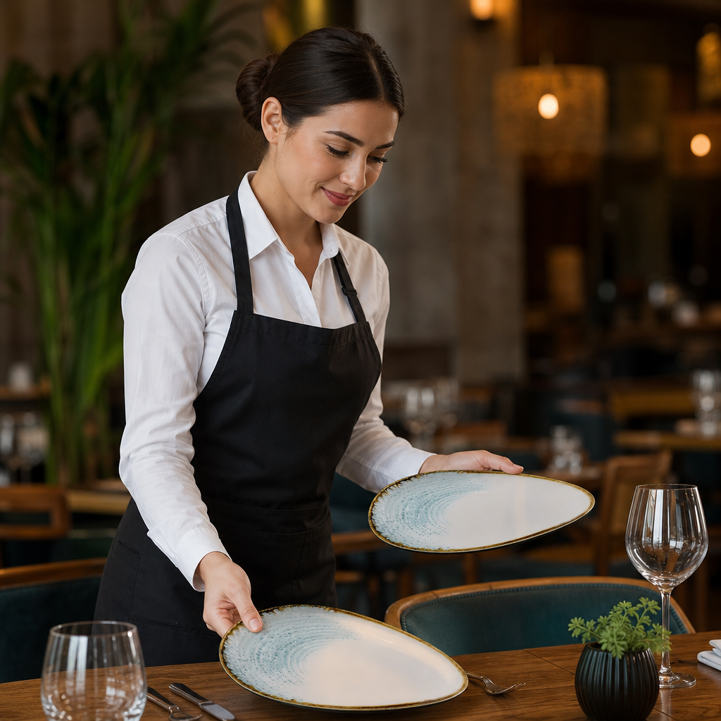 Triangle Plates 192mm Aqua Vitrified Ceramic for Dining & Entertaining (Pack of 12)