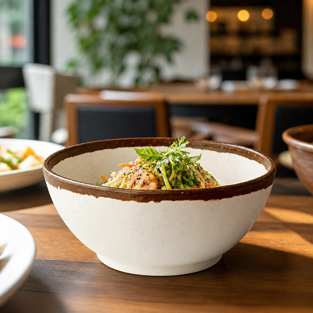 Durable Melamine Bowl 160mm with Cream Finish for Food Service