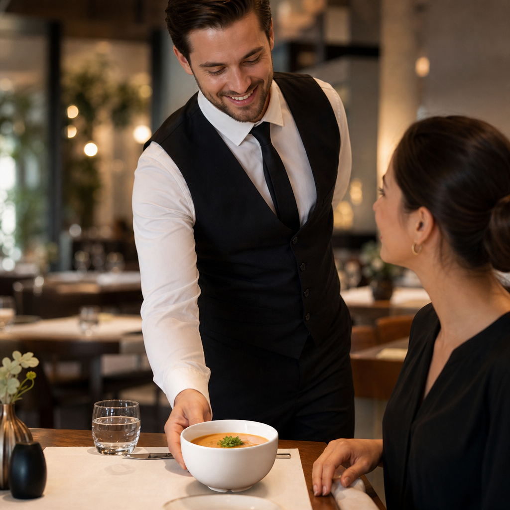 Medium Soup Bowls 440ml Porcelain for Catering Use (Pack of 6)