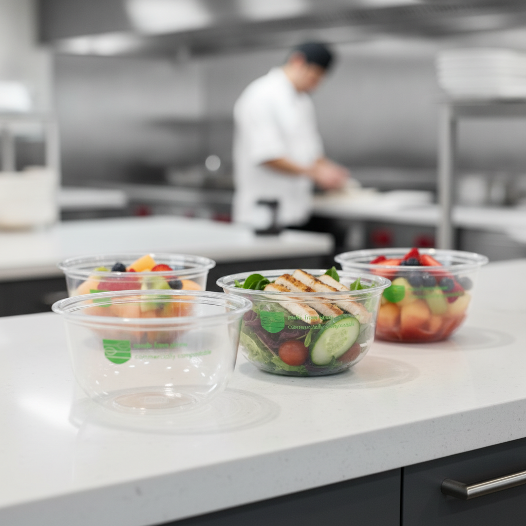 PLA Deli Pots 8-16oz for Eco-Friendly Food Service