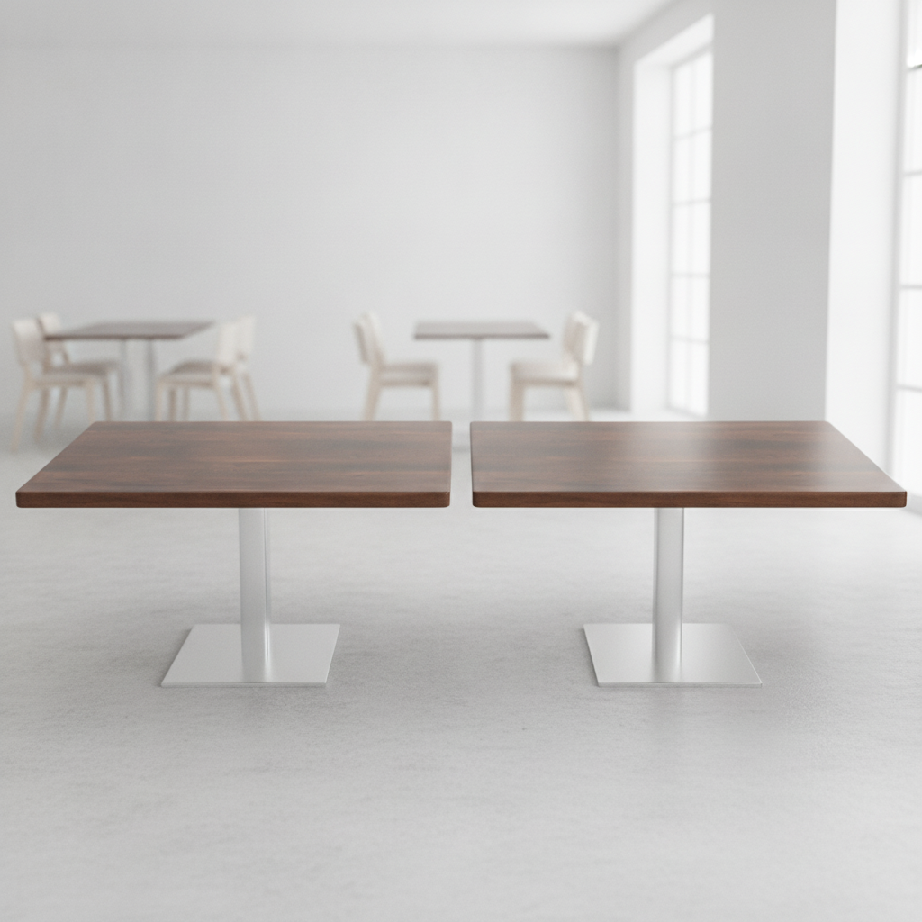 Walnut Rectangular Laminate Table Top 1200x700mm for Dining Areas (Pack of 2)