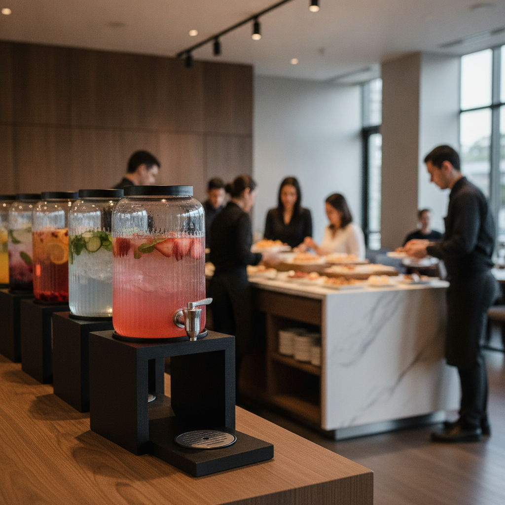 Glass Beverage Dispenser 3.8L for Events & Buffets