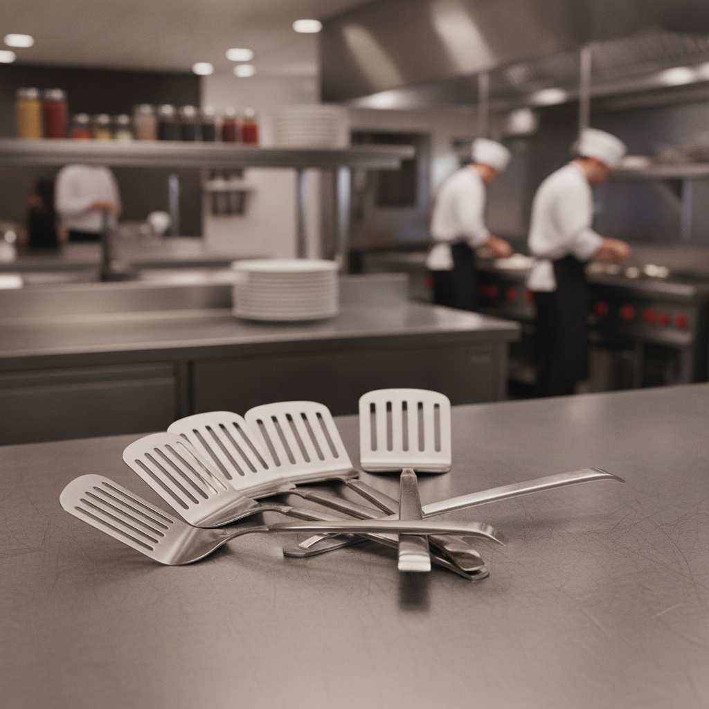 18/10 Stainless Steel Slotted Turner for Serving (Pack of 6)