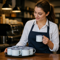 Enameled Steel Mugs 155ml Ceramic for Coffee Shops & Cafés (Pack of 12)