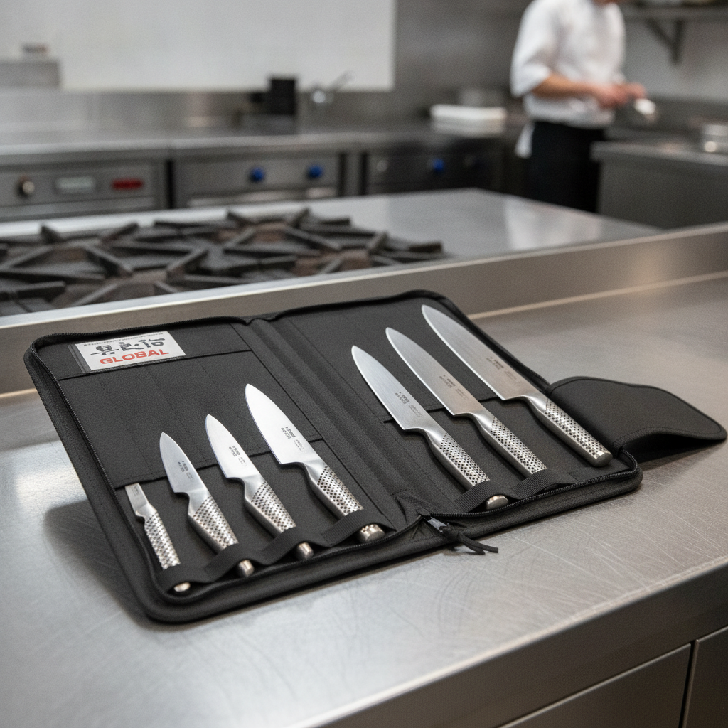 Molybdenum-Vanadium Stainless Steel 7-Piece Knife Set for Professional Chefs