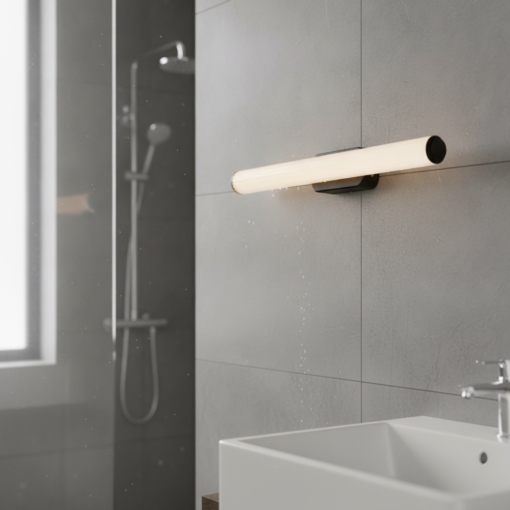 Plastic Black Wall Light 500mm for Bathroom Use