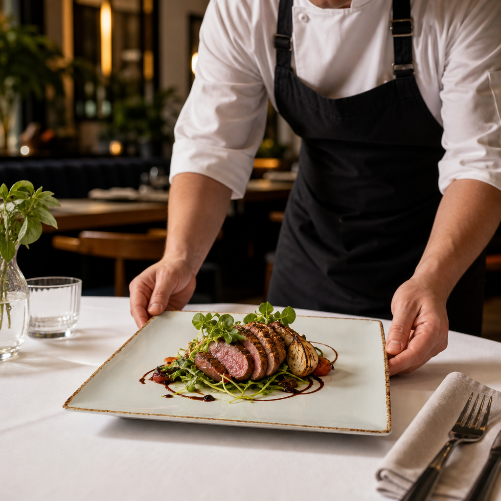 Square Plates 270mm Porcelain for Restaurants & Cafés (Pack of 6)