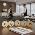 Stainless Steel Table Numbers 11-15 30x30mm for Venues