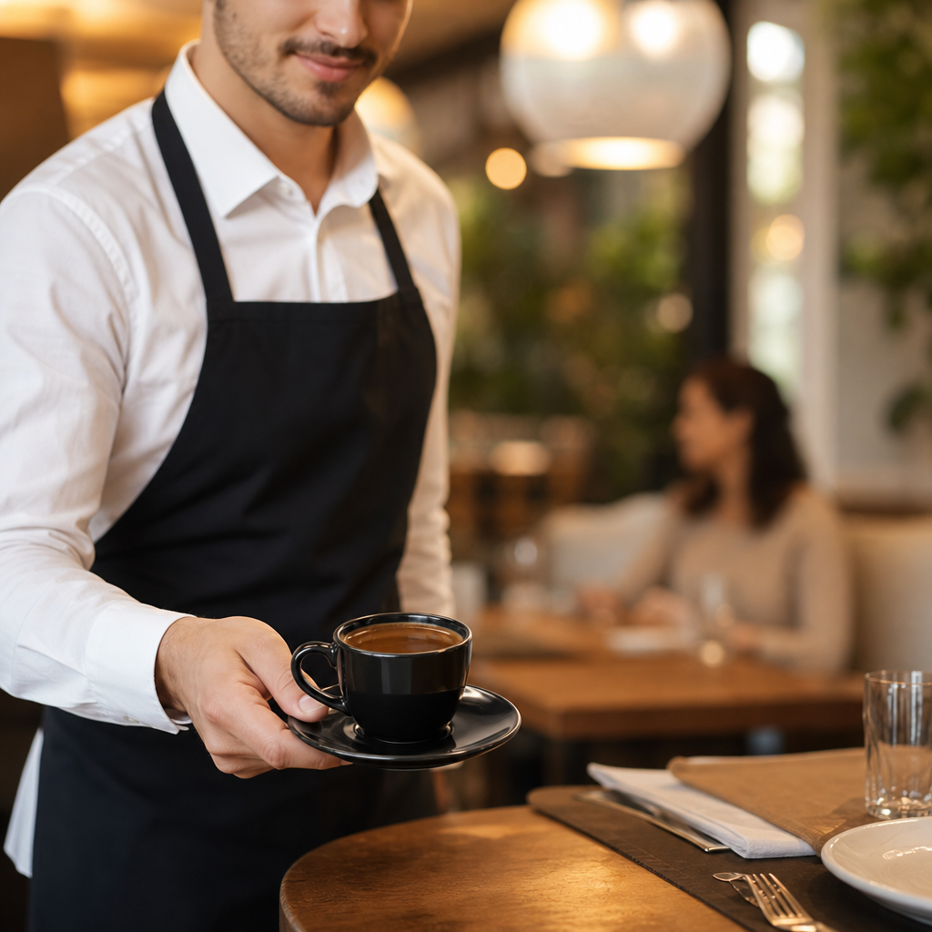 Espresso Saucers 116mm Black Stoneware for Cafés & Restaurants (Pack of 12)