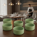 Porcelain Green Bowls 350ml for Tabletop & Buffet Use (Pack of 6)