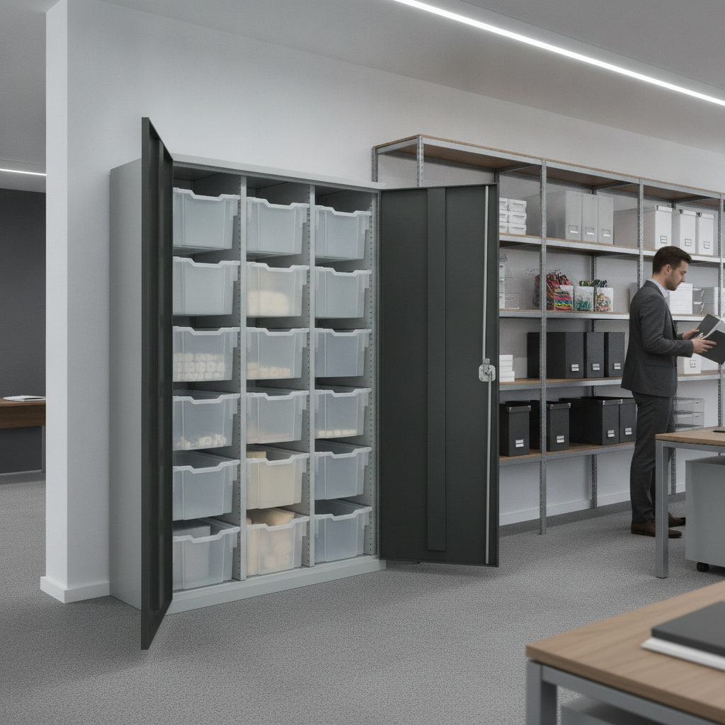 Powder Coated Steel High-Capacity Storage Cupboard for Offices