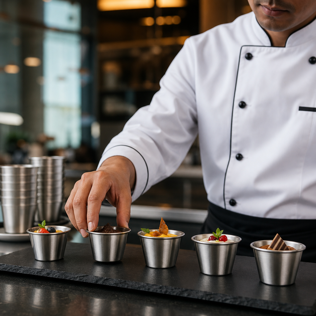 Ramekins 70ml Stainless Steel for Buffets & Tabletop (Pack of 48)