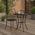 Powder-Coated Steel Round Bistro Table 600mm for Patios & Cafés