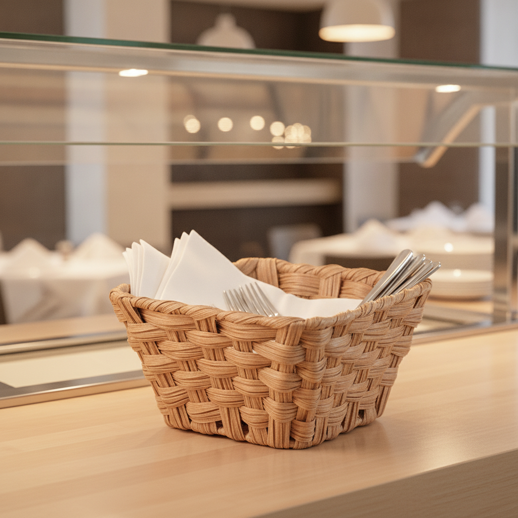 Polypropylene Brown Buffet Basket GN 1/6 for Catering Events