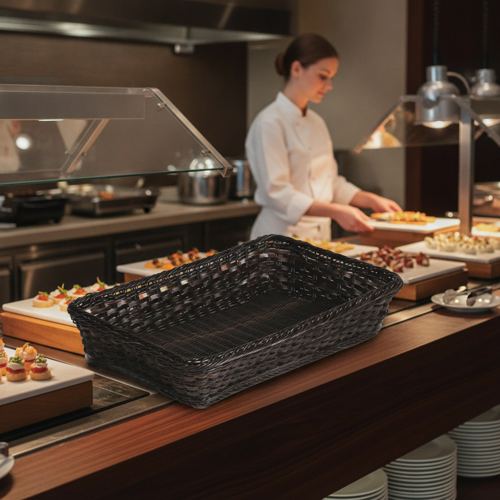 Poly-Rattan Gastronorm Basket 1/1 for Buffet Displays