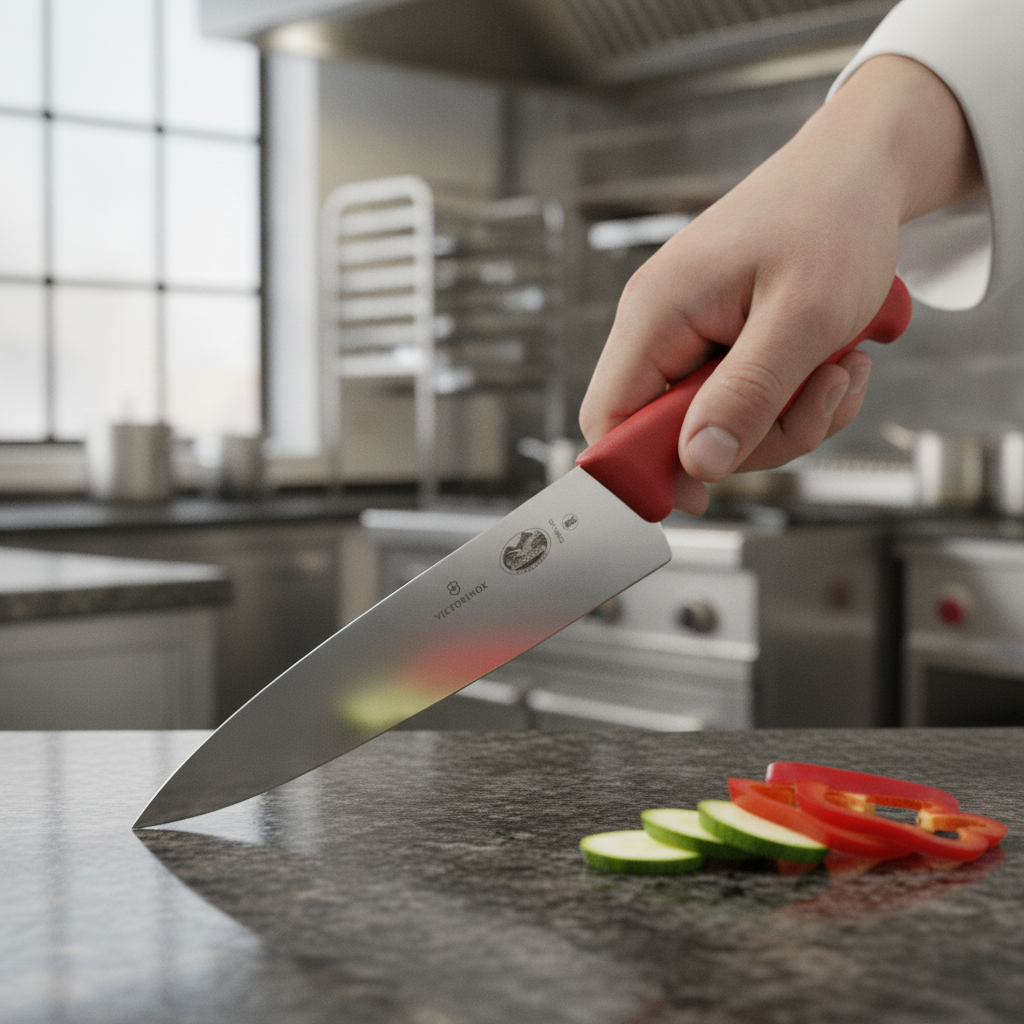 Stainless Steel Straight Chefs Knife 20cm for Professional Kitchens