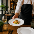 Rimmed Plates 170mm Vitrified Ceramic for Professional Use (Pack of 12)