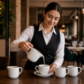 Porcelain Compact Jugs 142ml for Efficient Beverage Service (Pack of 4)