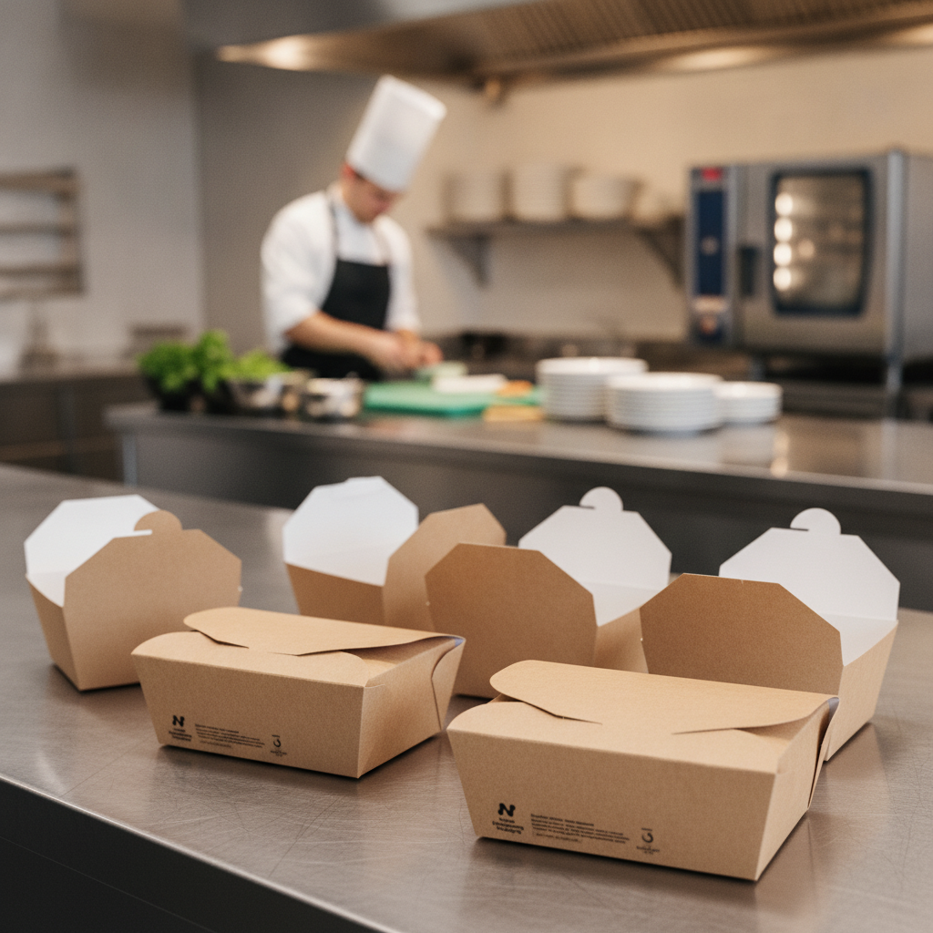 Paperboard Medium Takeaway Boxes 1200ml for Eco-Friendly Dining (Pack of 250)