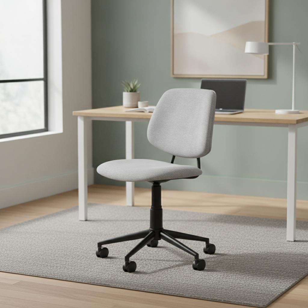 Metal Frame Grey Office Chair 350x575mm for Modern Workspaces