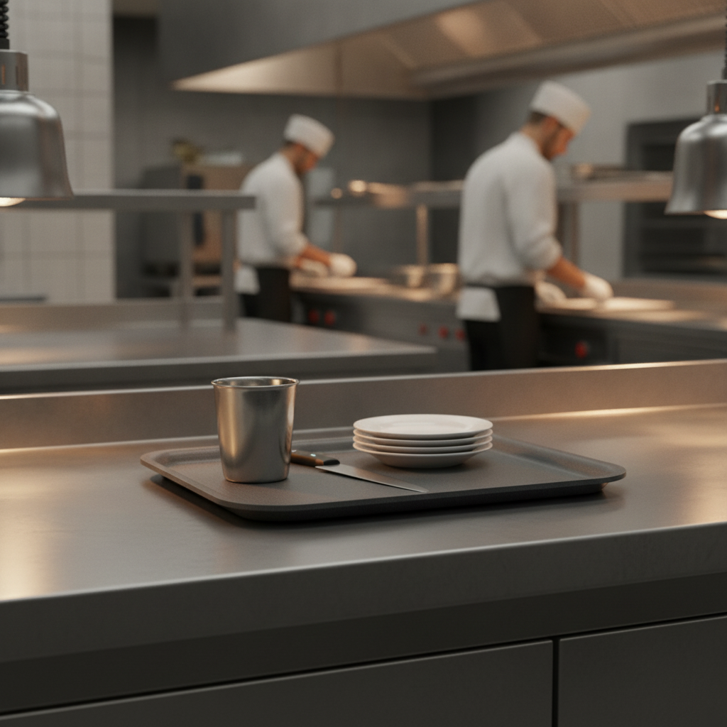 Laminate Non-Slip Rectangular Tray 14mm for Commercial Use