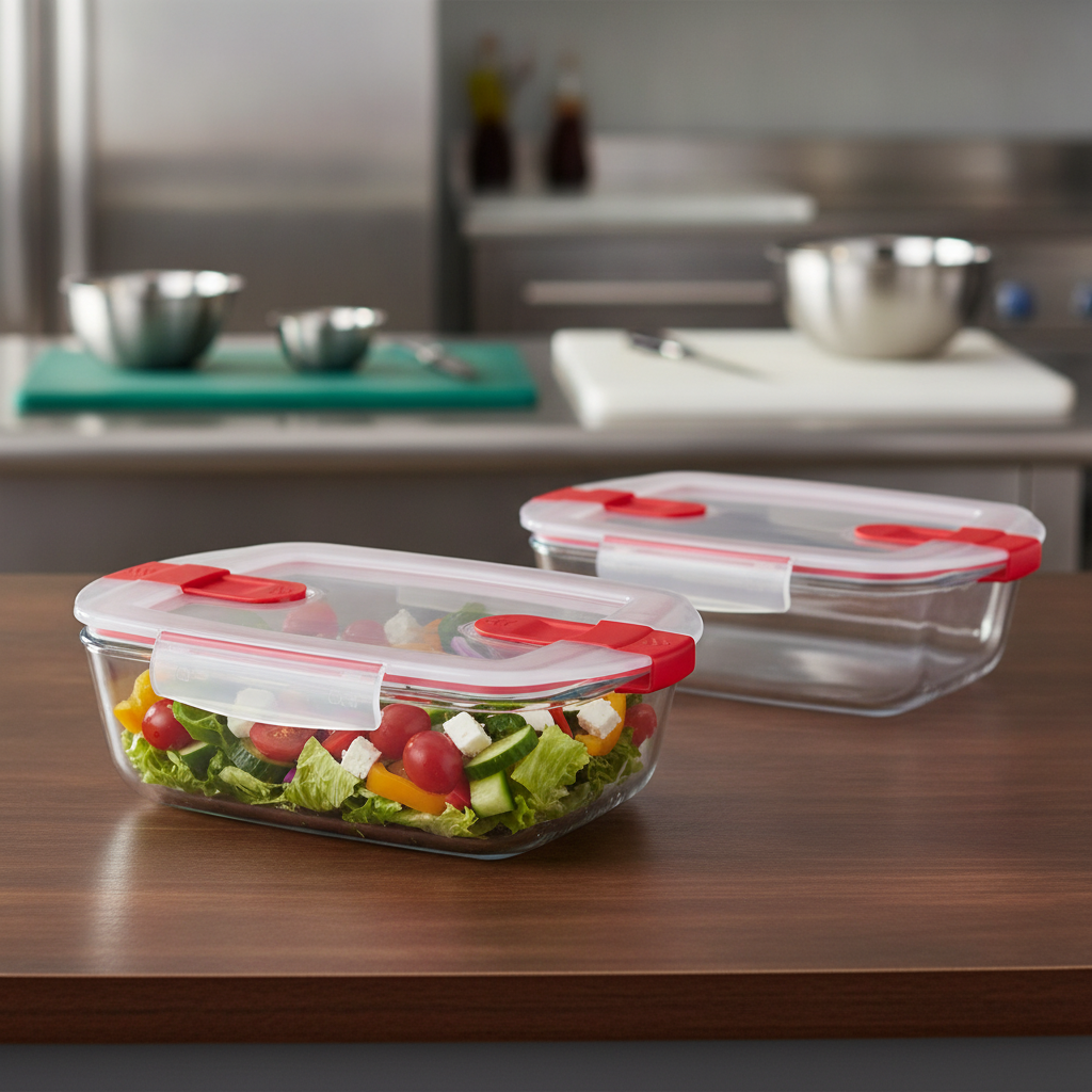 Borosilicate Glass Rectangular Dish 1L for Food Storage