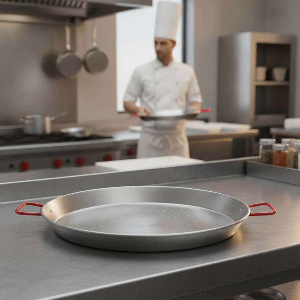 Carbon Steel Paella Pan 46cm for Outdoor Cooking