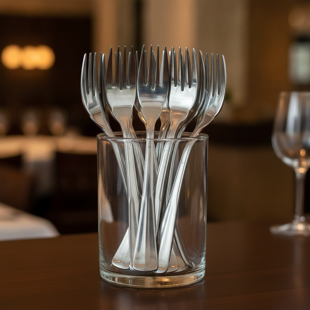 18/10 Stainless Steel Cocktail Forks for Bar Service (Pack of 12)