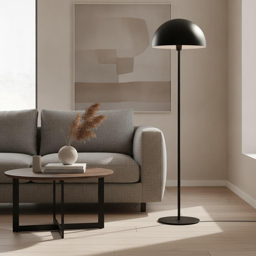 Metal Black Indoor Floor Lamp 1400mm for Modern Spaces