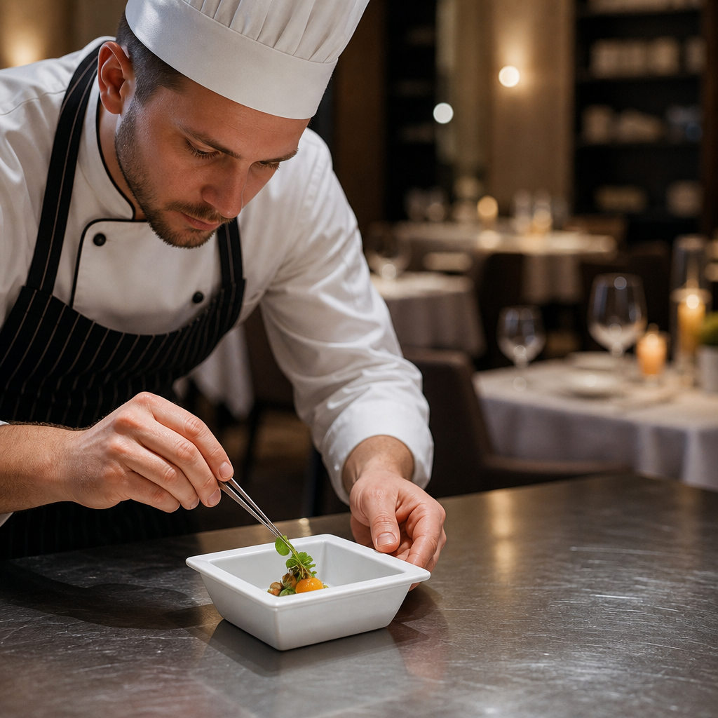 Square Bowl 100mm Porcelain for Fine Dining (Pack of 12)