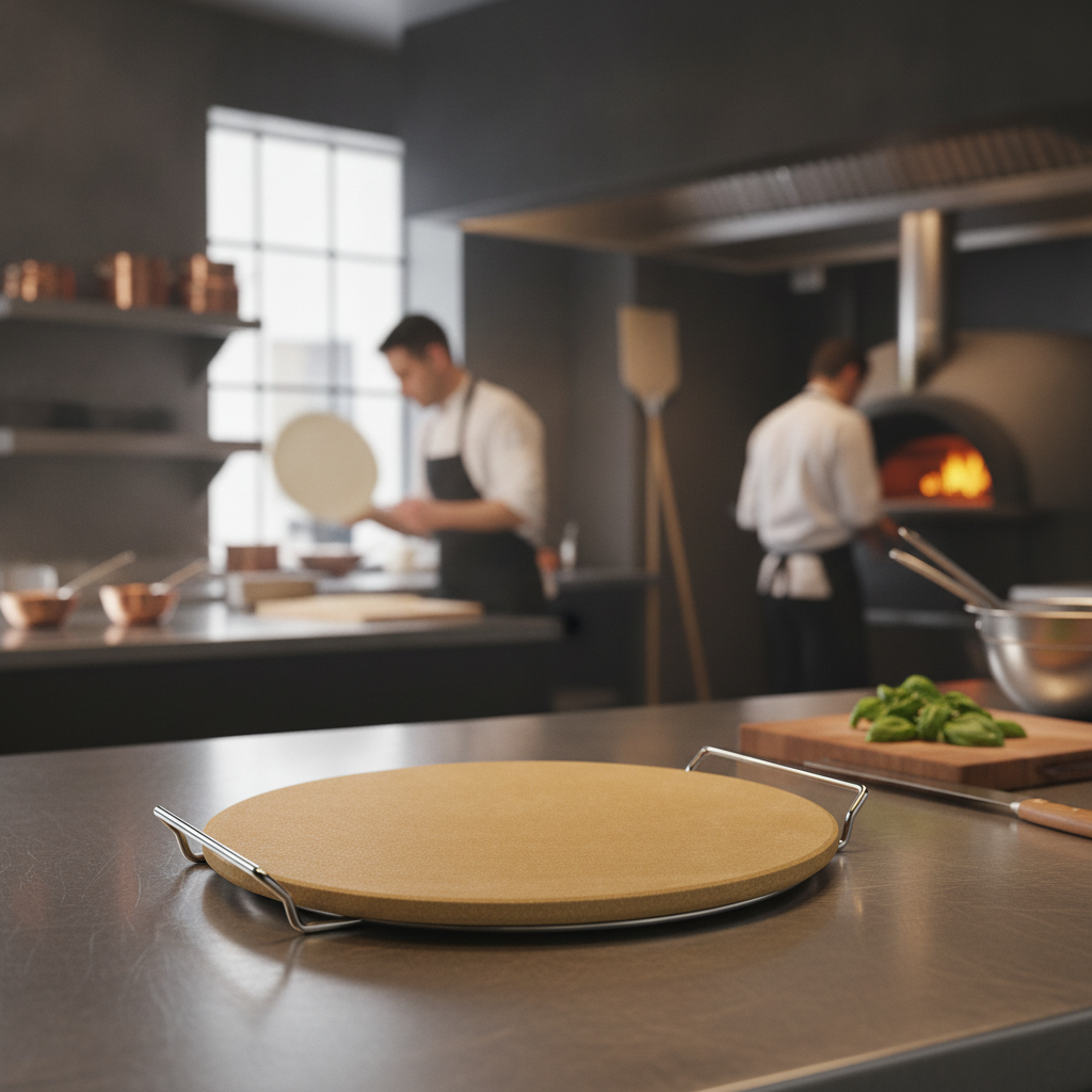 Natural Cordierite Round Pizza Stone 13'' 355x355mm for Outdoor Cooking