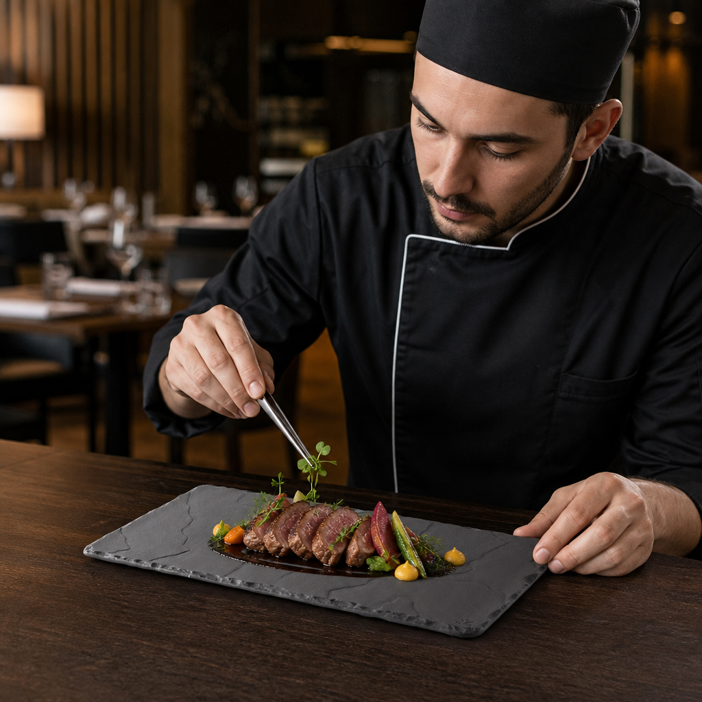 Rectangular Plates x 300 160mm Porcelain for Food Presentation (Pack of 6)