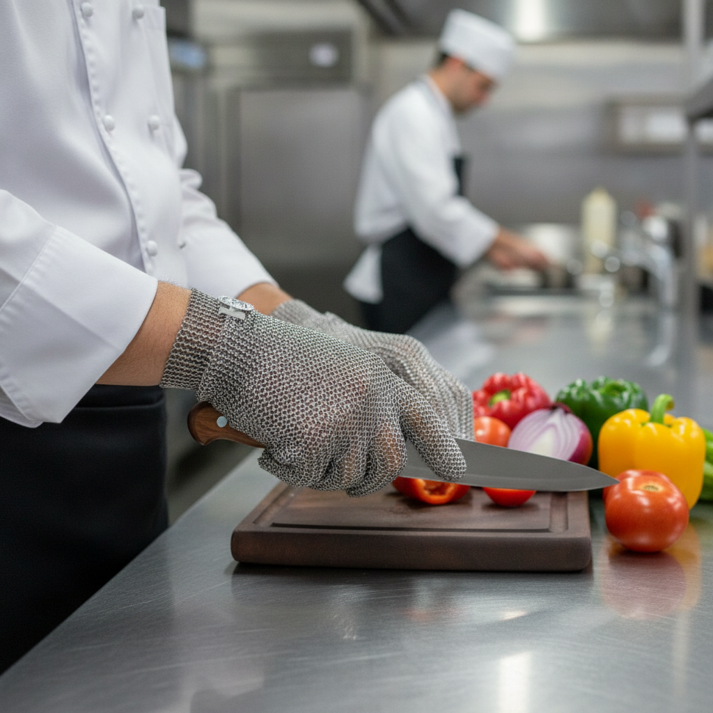 Stainless Steel Protective Gloves for Knifework (Size M)