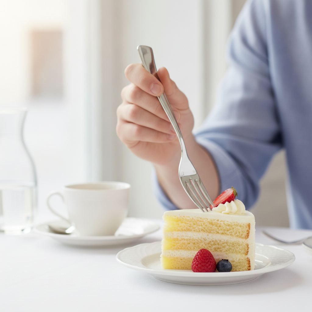 18/10 Stainless Steel Lunch Cake Fork for Afternoon Tea (Pack of 12)