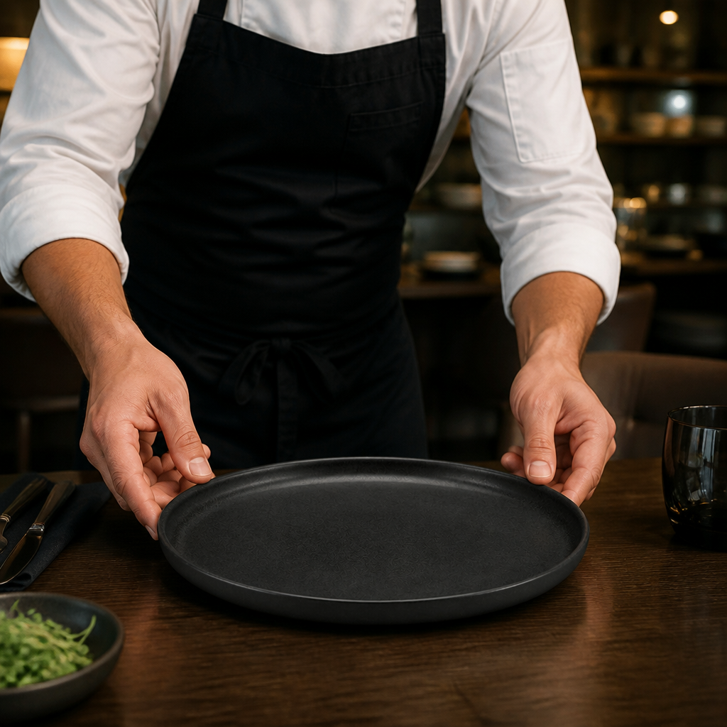 Walled Plates 280mm Stoneware for Elegant Dining (Pack of 6)