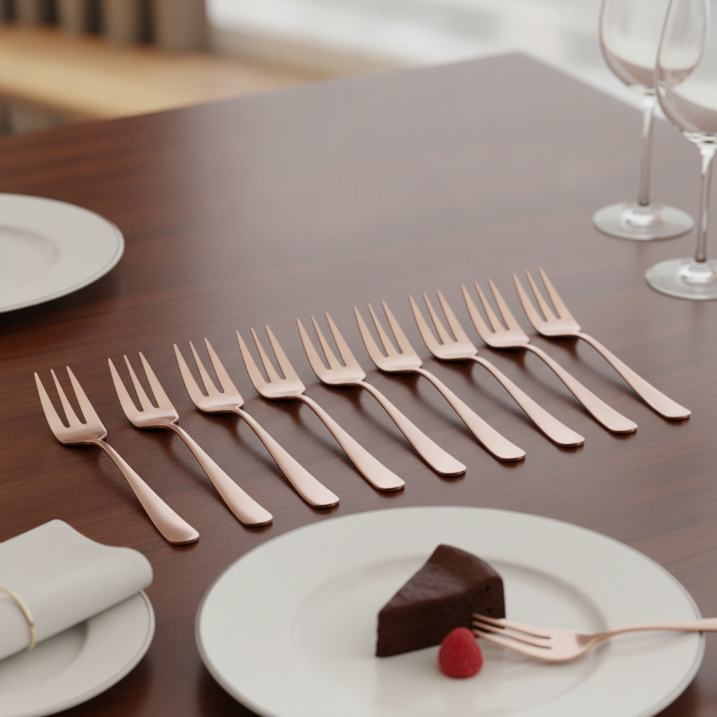 18/0 Stainless Steel Cake Forks for Elegant Dining (Pack of 12)
