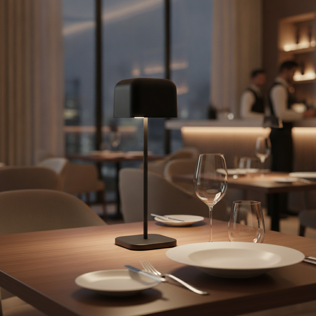 Aluminium Cordless Table Lamp 300mm for Indoor & Outdoor Use