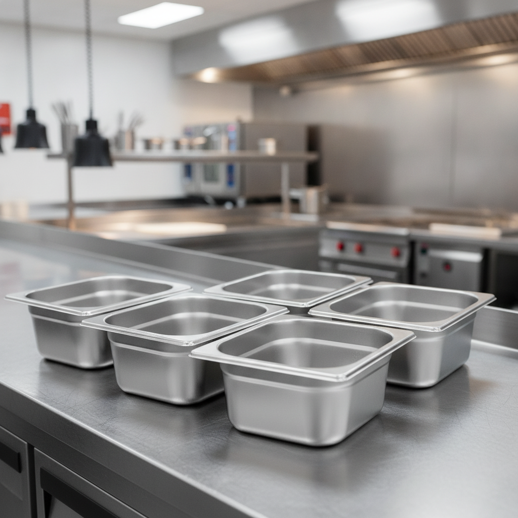 Stainless Steel Gastronorm Container Kit 12.5L for Commercial Use (Pack of 5)
