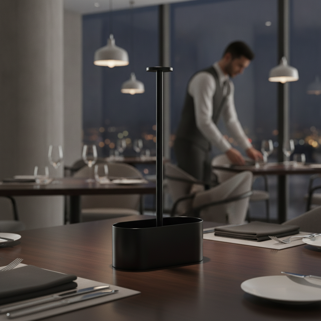 Stainless Steel Cruet Black 300mm for Table and Bar Service
