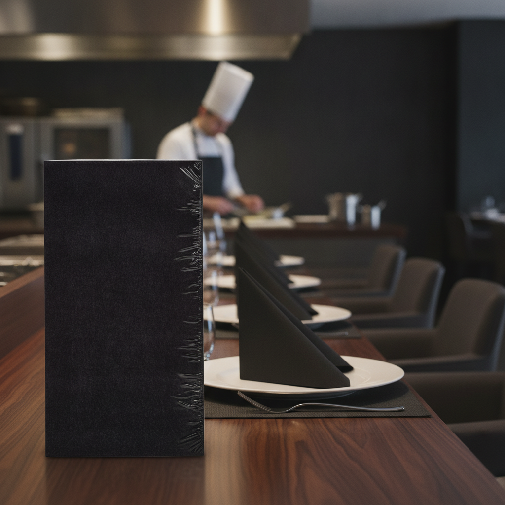 Black Paper Dinner Napkins 40x40cm for Dining Services (Pack of 1000)