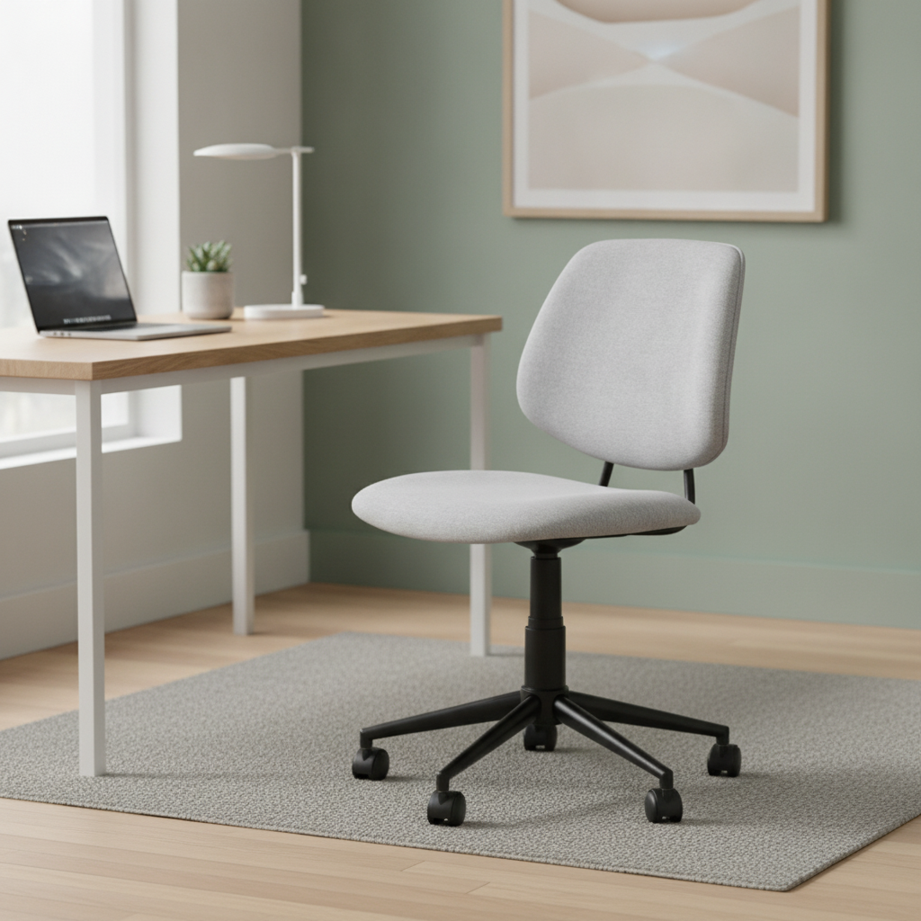 Metal Frame Grey Office Chair 350x575mm for Modern Workspaces